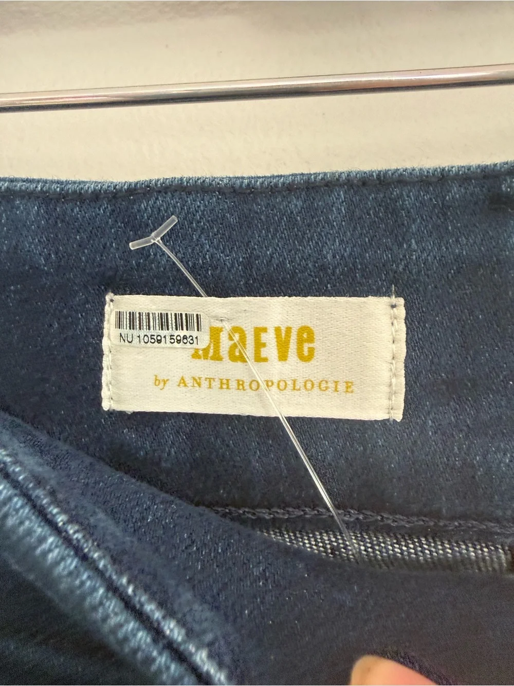 Anthropologie Maeve Jeans The Colette Pant Wide-Leg Crop in Citroen Blue Denim - Picture 6 of 11